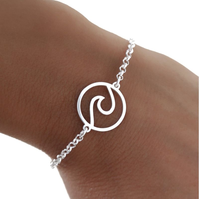 Pulsera Ola en Plata de Ley 925