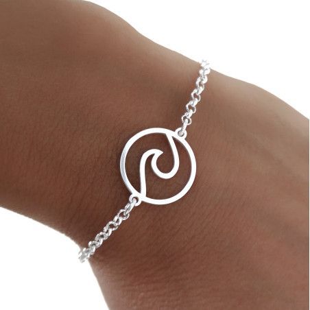 Pulsera Ola en Plata de Ley 925