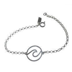 Pulsera Ola en Plata de Ley 925