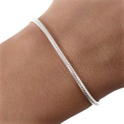 Pulsera Cola de Topo en Plata de Ley 925