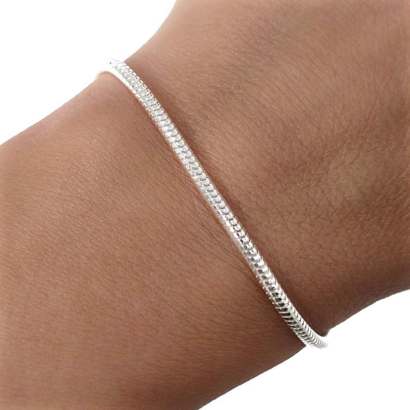 Pulsera Cola de Topo en Plata de Ley 925