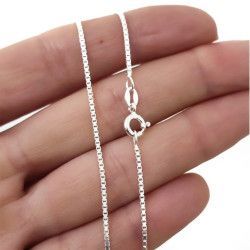 Cadena 40cm Veneciana Cuadrada en Plata de Ley 925mls