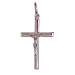 Colgante Cruz con Cristo en Plata de Ley 925mls