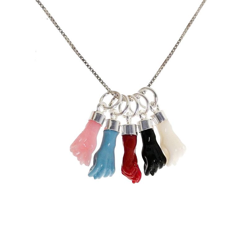 Colgante Amuleto Higa Mini Color en Plata de Ley 925mls