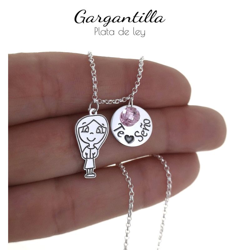 Gargantilla para Seño Muñeca en Plata de Ley 925mls
