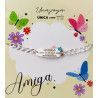 Pulsera de Amigas con Mensaje en Plata de Ley 925mls