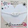 Pulsera de Hermana con Mensaje en Plata de Ley 925mls