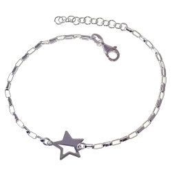 Pulsera de Estrella M/Calada en Plata de Ley 925mls