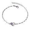 Pulsera de Corazón con Infinito M/Calado en Plata de Ley 925mls