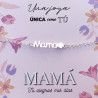 Pulsera de Mamá con Corazón en Plata de Ley 925mls