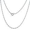 Cadena 45cm Forzada Combinada con Tramos Tallados en Plata de Ley 925