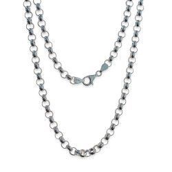 Cadena 60cm Rolo en Plata de Ley 925mls