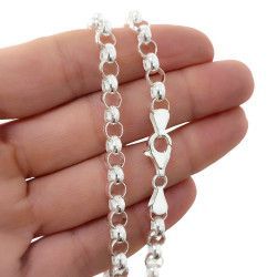 Cadena 60cm Rolo en Plata de Ley 925mls