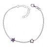 Pulsera de Estrellas Lisas y Caladas en Plata de Ley 925mls
