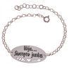 Pulsera Hija Siempre Juntas en Plata de Ley 925mls