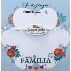 Pulsera Hija Siempre Juntas en Plata de Ley 925mls