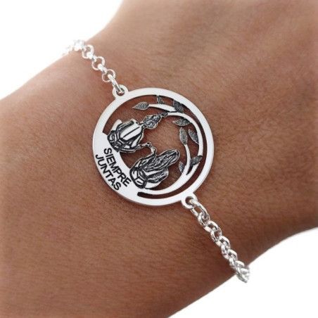 Pulsera Siempre Juntas Calada en Plata de Ley 925mls