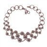 Pulsera de Bolas Aumento con Asas Planas Triple en Plata de Ley 925mls