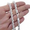 Cadena 50cm Cordón en Plata de Ley 925mls