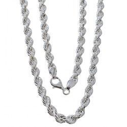 Cadena 50cm Cordón en Plata de Ley 925mls