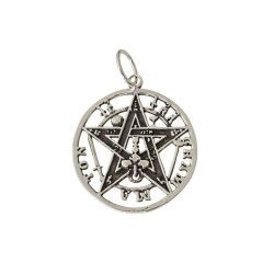 Colgante Medalla Tetragramatón en Plata de Ley 925mls