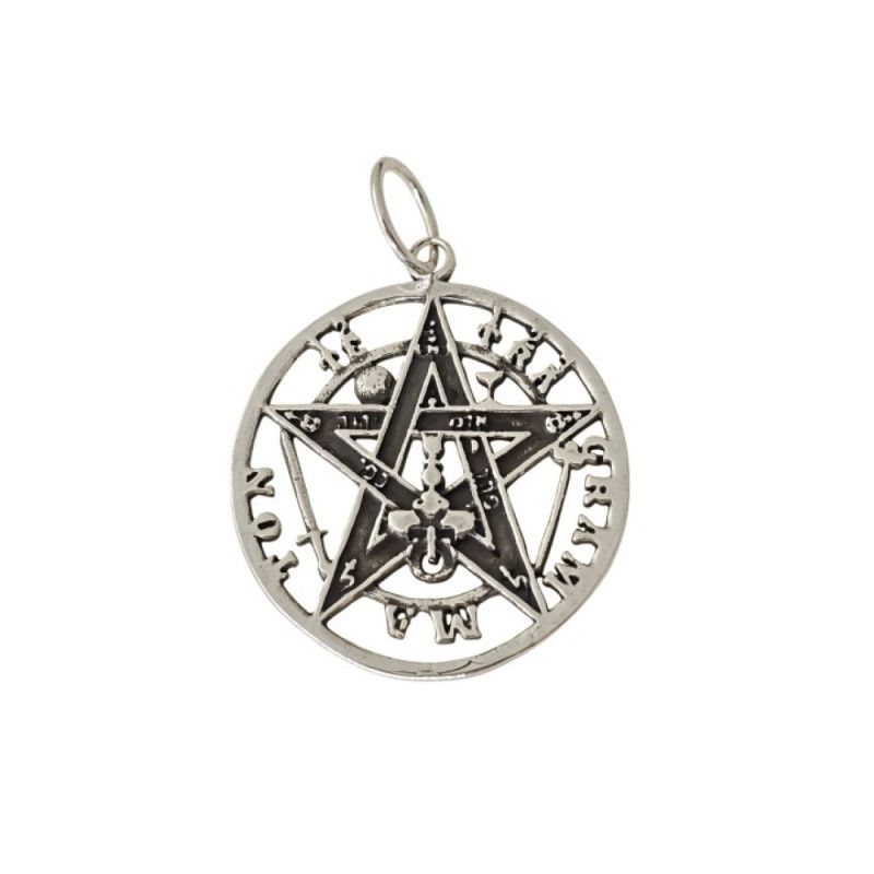 Colgante Medalla Tetragramatón en Plata de Ley 925mls