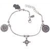 Pulsera de Amuletos Protectores en Plata de Ley 925mls
