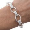 Pulsera Asas Huecas Entrelazadas en Plata de Ley 925mls