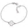 Pulsera Trébol Calado en Plata de Ley 925mls