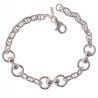 Pulsera Marinera con Bolas y Asas Entrelazadas en Plata de Ley 925mls