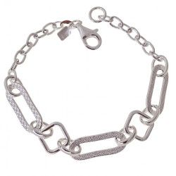 Pulsera Marinera con Asas Entrelazadas Talladas en Plata de Ley 925mls