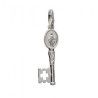 Colgante Llave de la Virgen Milagrosa en Plata de Ley 925mls