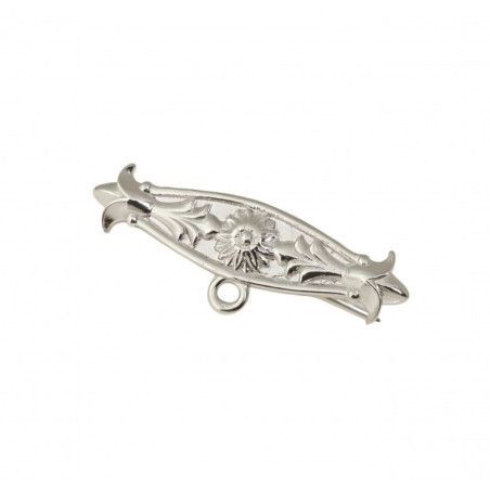 Broche de Bebé con Flor en Plata de Ley 925mls