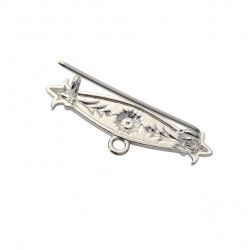 Broche de Bebé con Flor en Plata de Ley 925mls