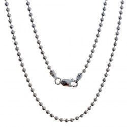 Cadena 50cm Militar en Plata de Ley 925mls