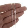 Cadena 50cm Forzada en Plata de Ley 925mls