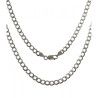 Cadena 60cm Barbada en Plata de Ley 925mls