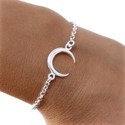Pulsera de Luna Invertida en Plata de Ley 925mls