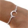 Pulsera de Luna Invertida en Plata de Ley 925mls