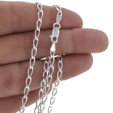 Cadena 60cm Bilbao en Plata de Ley 925mls