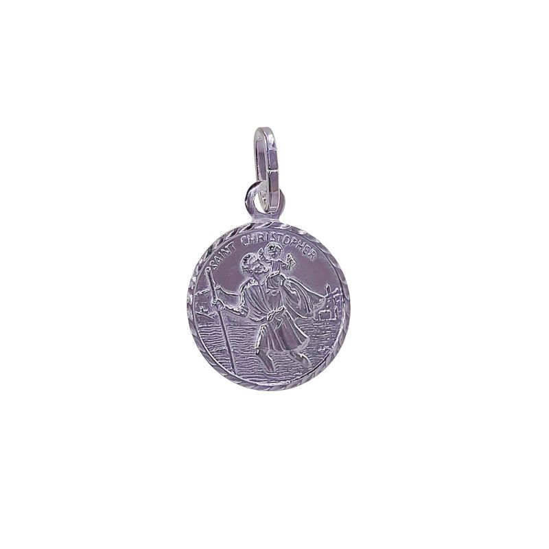 Colgante Medalla de San Cristóbal en Plata de Ley 925mls