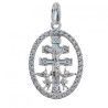 Colgante Cruz de Caravaca con Cerco en Plata de Ley 925mls