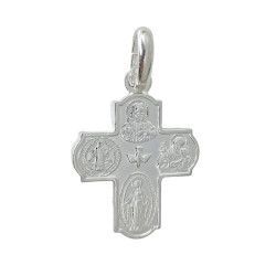 Colgante de Cruz de Las Cuatro Vías en Plata de Ley 925mls