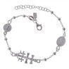 Pulsera Cruz de Caravaca - San Benito - Milagrosa en Plata de Ley 925