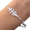 Pulsera Cruz de Caravaca - San Benito - Milagrosa en Plata de Ley 925