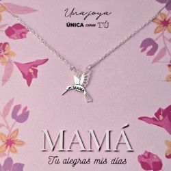 Gargantilla Mamá Colibrí en Plata de Ley 925mls