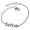 Pulsera para Seño con Corazón en Plata de Ley 925