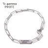Pulsera Profe Te Queremos en Plata de Ley 925mls