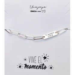 Pulsera Papá Te Queremos en Plata de Ley 925mls