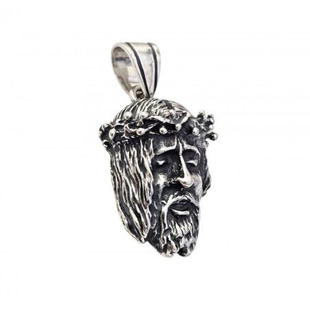 Colgante Rostro de Cristo en Plata de Ley 925mls